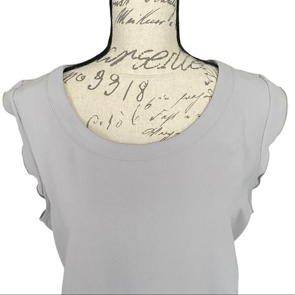 Daily Ritual Gray Short Cap Sleeve Blouse Size 16 - Picture 2 of 5